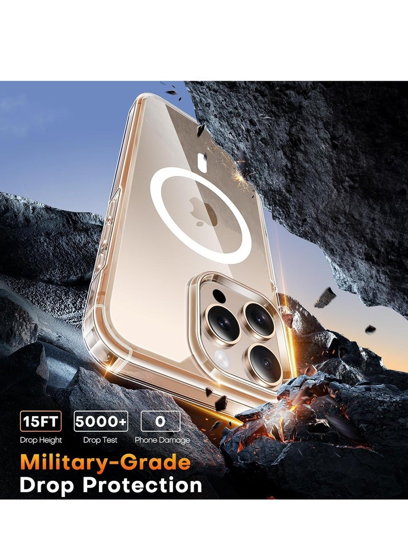 MUNTAQI Magnetic Case Compatible with iPhone 16 Pro Max – Anti-Yellowing Clear Case with MagSafe Compatibility, Includes 2-Pack Screen and Camera Protectors - Image 4