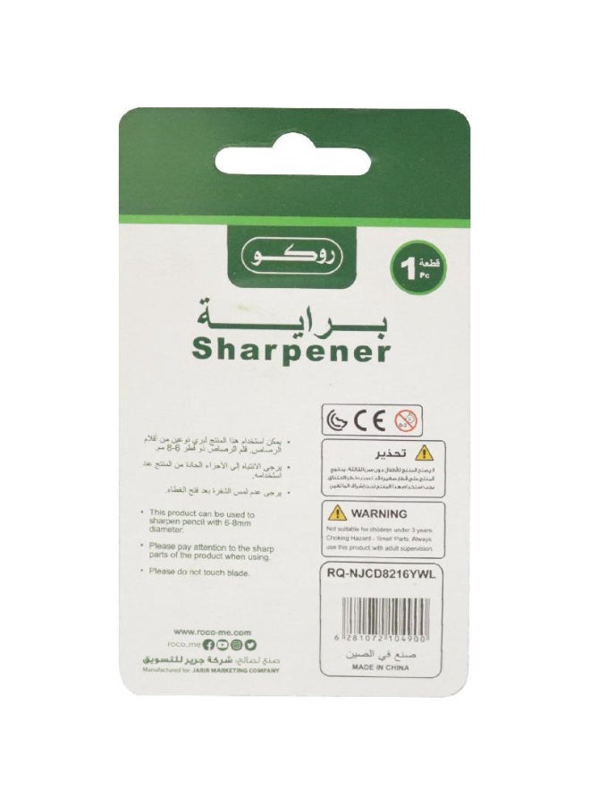 Roco Pocket Sharpener (1 Hole-Yellow) - Image 2