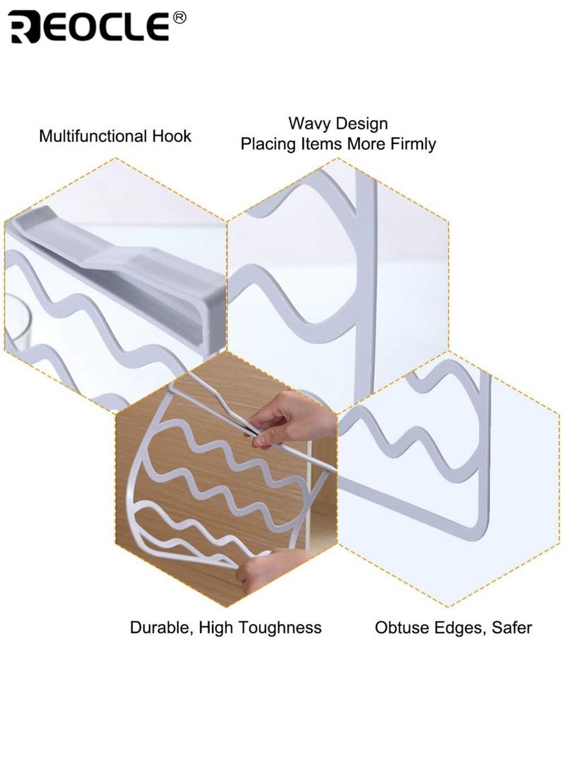 REOCLE 4PCS Practical Shelf Dividers Wardrobe Partition Shelves Space-Saving Wardrobe Storage Solution Towel Rack for Organizing Closet Clothing Towels Home Storage Ideal for Families Adults - Image 5