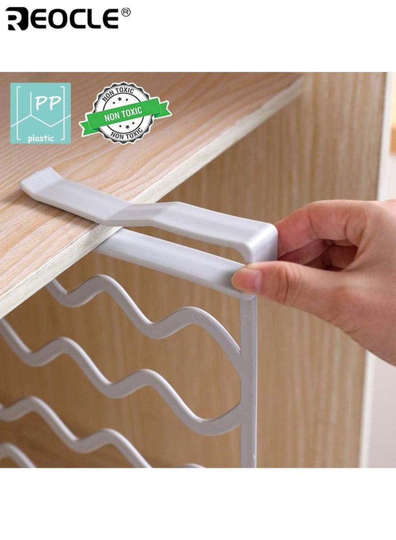 REOCLE 4PCS Practical Shelf Dividers Wardrobe Partition Shelves Space-Saving Wardrobe Storage Solution Towel Rack for Organizing Closet Clothing Towels Home Storage Ideal for Families Adults - Image 4