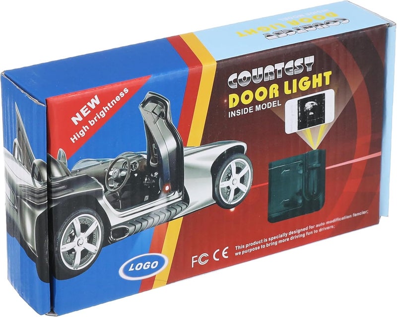 Led wireless car door welcome light courtesy with projector logo - Image 3