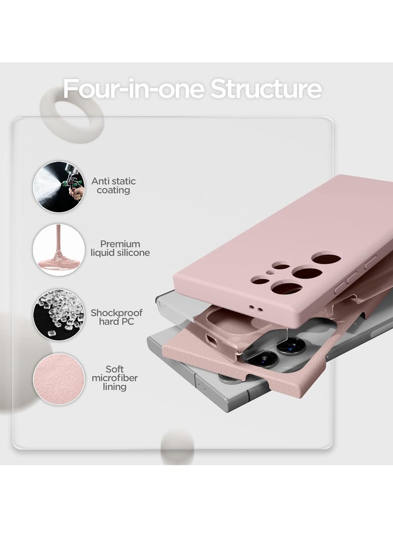 BORTONY Samsung S24 Ultra Case Silicone Case with Galaxy S24 Ultra Screen Protector Slim Fit Camera Protection Shockproof Phone Case Cover for Galaxy S24 Ultra 6.8 inch - Image 4