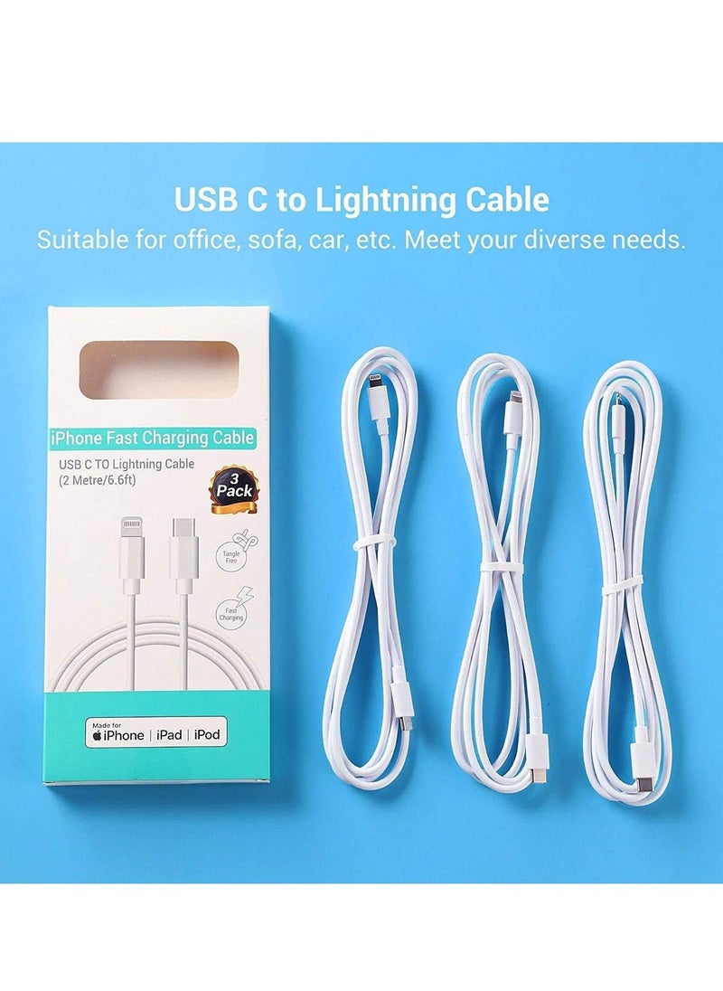 Generic - USB C to Lightning Cable MFi Certified 3Pack 6FT Fast iPhone 13 Charger Cable - Lightning to Type C Cable Compatible with iPhone 13 12 Pro 11 Max XS XR 8 Plus SE 2020 iPad Pro AirPods Pro - Image 1