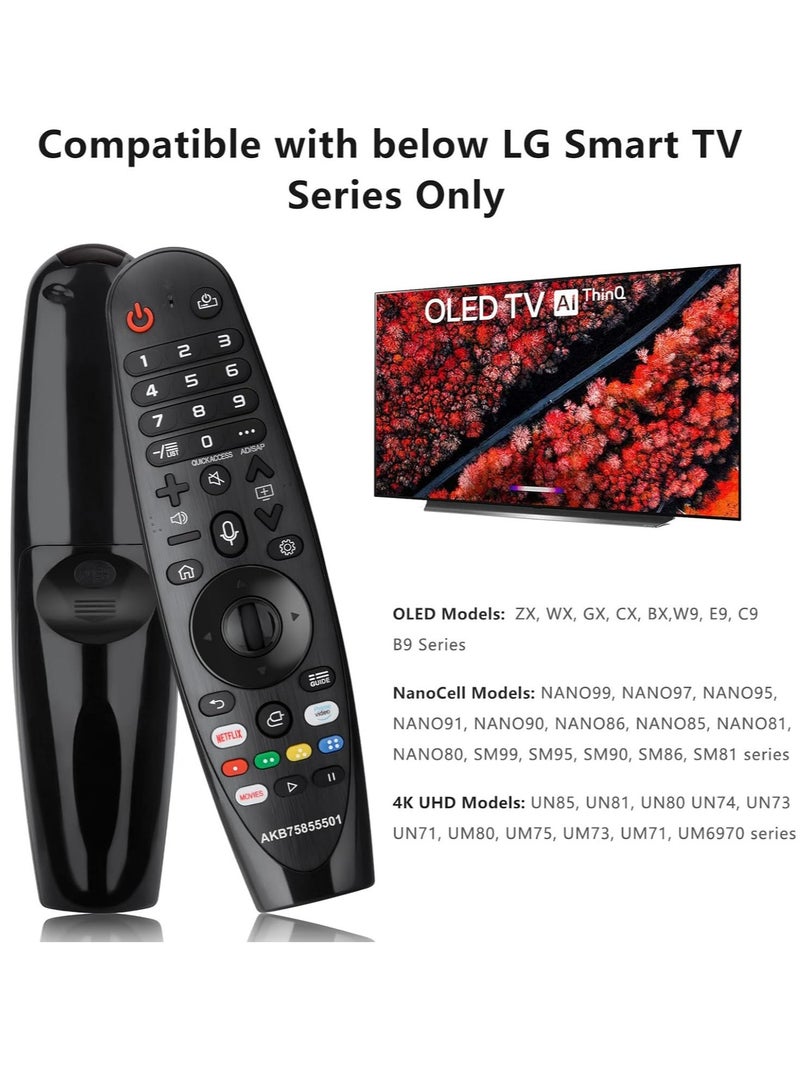 Voice Magic Remote AKB75855501 for LG AN-MR20GA AN-MR19BA Smart TV Magic Remote Replacement, with Pointer Function