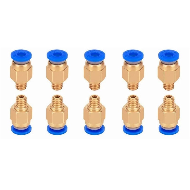 10PCS M6 Pneumatic Connector Fittings For Creality Ender 3 5 CR 10 Hotend Extruder Kit - Image 2