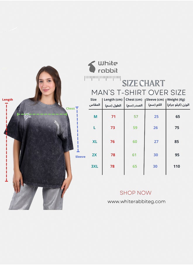 WHITE RABBIT - Slip On Oversized Cotton T-Shirt - Image 1