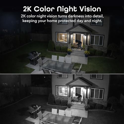 Geeni Lighthawk Smart Floodlight Camera - 3MP Ultra-HD Video, 1800 Lumens, Motion-Activated Security Light, Two-Way Audio, & Built-in Siren - Hardwired Outdoor Surveillance - Dual-Band 2.4/5GHz Wi-Fi - Image 5