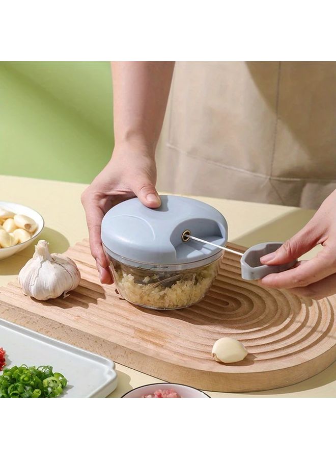 Blue Heavy Duty Manual Food Chopper 16 91oz Portable Vegetable Slicer - Image 2