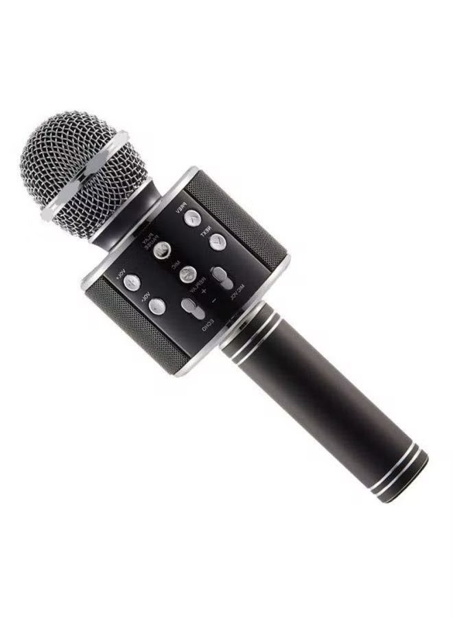 Wireless Handheld Karaoke Microphone WS858 Black/Silver - Image 1