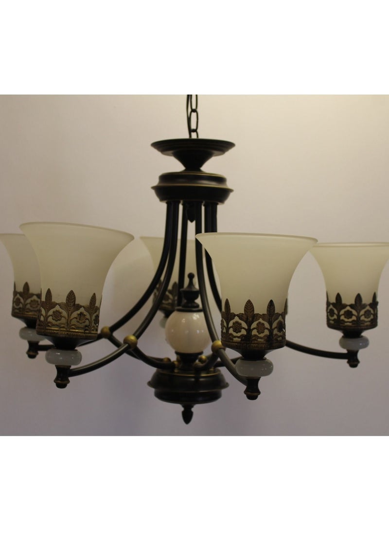 Generic Modern chandelier 6 lamps- Black*gold color  - Image 5