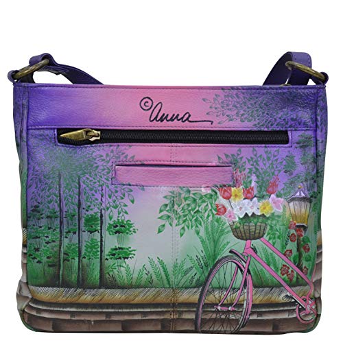 Anna by Anuschka Women's Zip-top Multi-compartment Organizer Medium Crossbody, Paris Sunrise, One Size US - Image 3