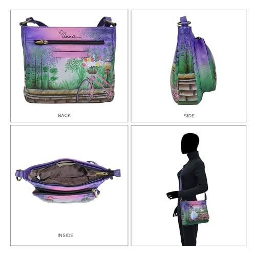 Anna by Anuschka Women's Zip-top Multi-compartment Organizer Medium Crossbody, Paris Sunrise, One Size US - Image 4