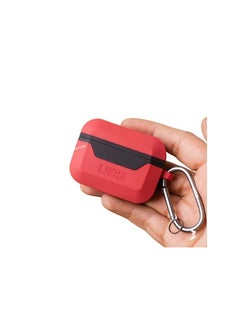 Ecosystem Compatible with AirPod Pro 2 2022 Case Full-Body Protective Soft-Touch Hard Case with Detachable Carabiner, Standard Issue Hard Case (Red Wine)