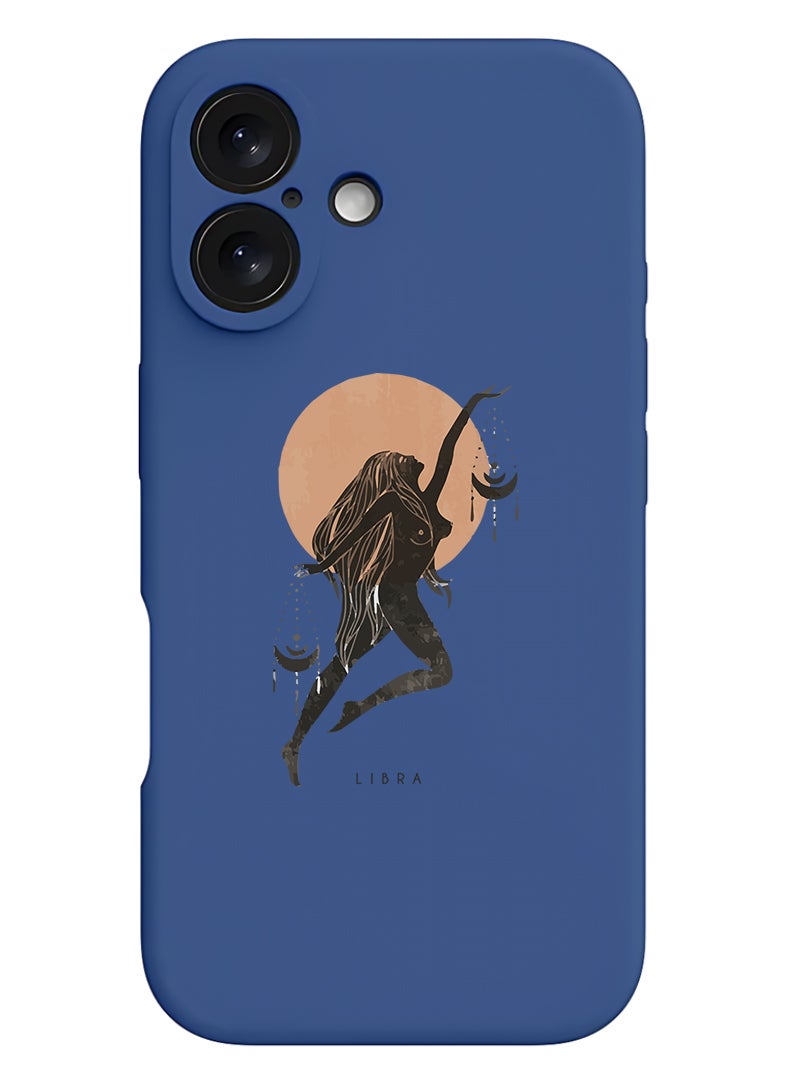 Theodor Protective Slim Fit Case Liquid Silicone Cover with Full Body Protection Anti-Scratch Shockproof Case For Apple iPhone 17 (Blue) Libra - Image 1