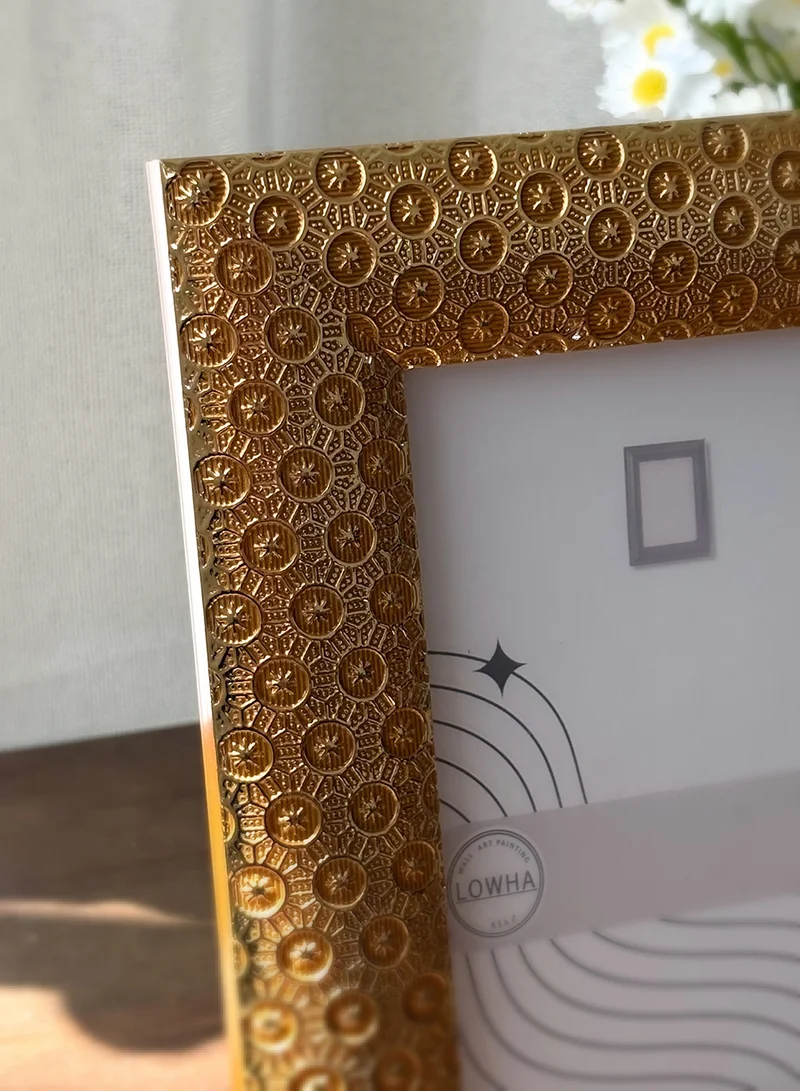 LOWHA Ornate Tabletop Picture Photo Frame with MDF Backing Includes Built-in Stand and Acrylic Front