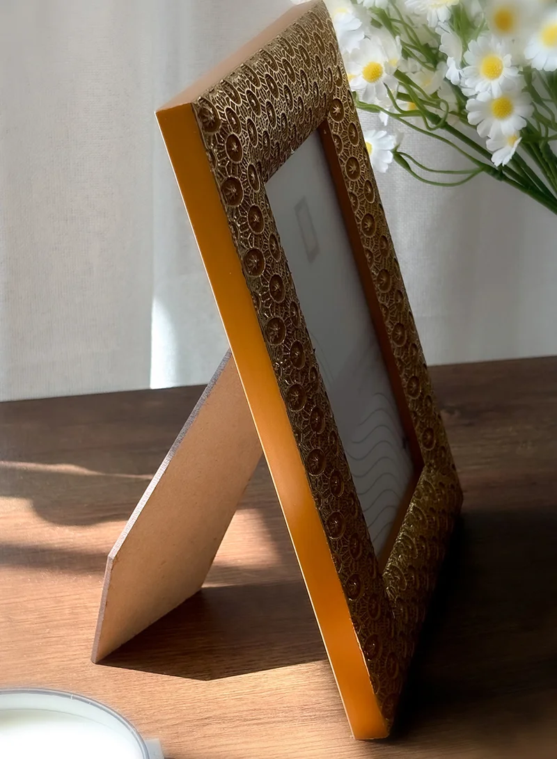 LOWHA Ornate Tabletop Picture Photo Frame with MDF Backing Includes Built-in Stand and Acrylic Front