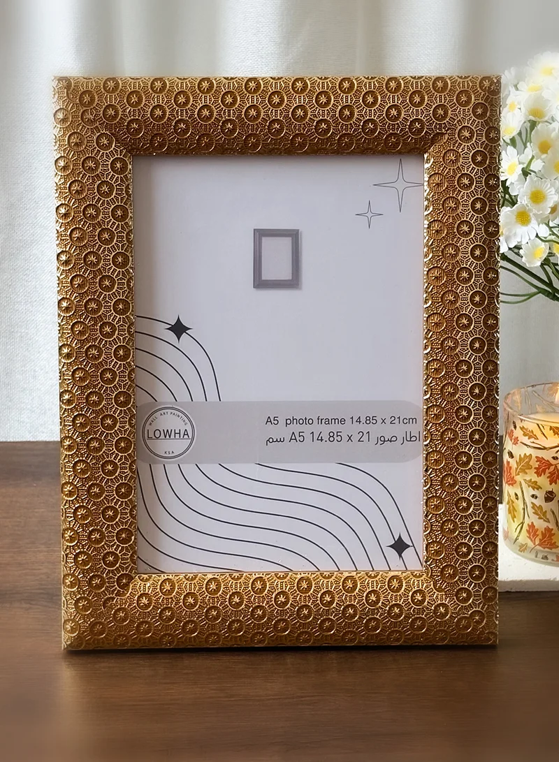 LOWHA Ornate Tabletop Picture Photo Frame with MDF Backing Includes Built-in Stand and Acrylic Front
