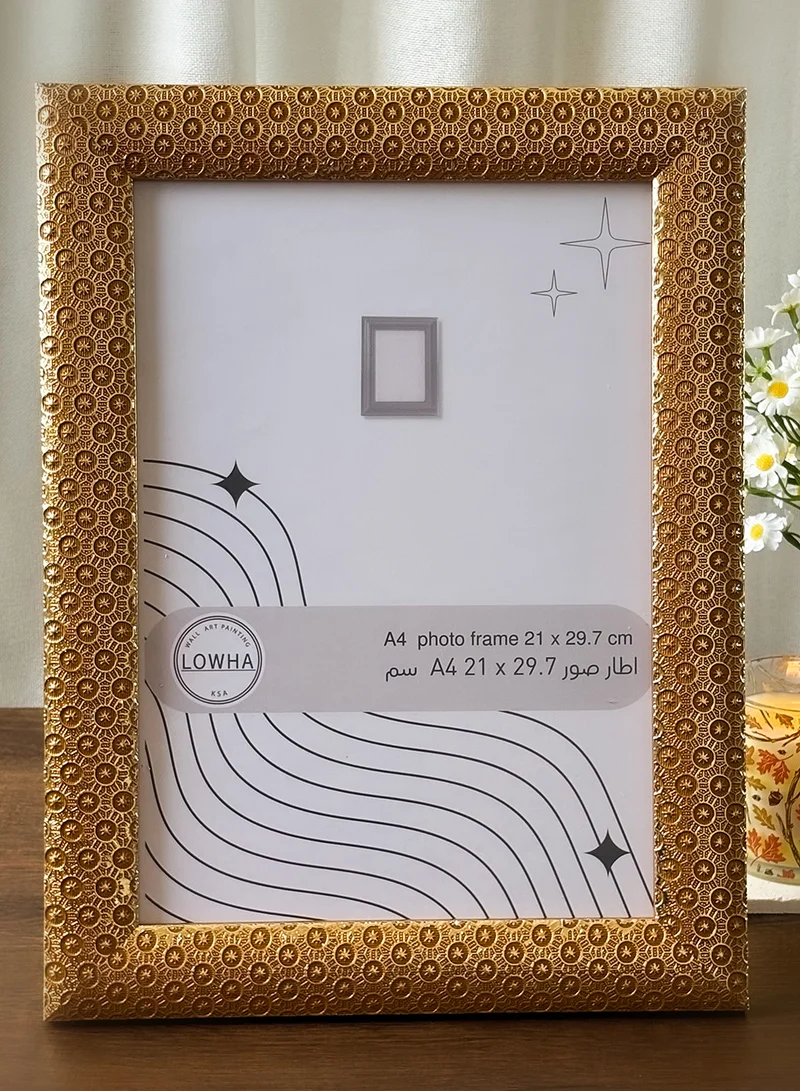 LOWHA Ornate Tabletop Picture Photo Frame with MDF Backing Includes Built-in Stand and Acrylic Front