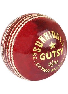 SS Gutsy Synthetic Cricket Ball (Red)| Water Proofed Leather Ball | Suitable for Practice Game | Tournament Game | Top Quality Cork  - Image 2