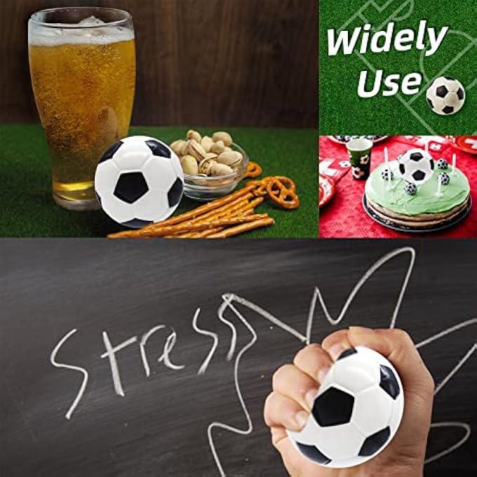 Juuxncgv 24 Pcs Mini Foam Sports Balls,2.5In Squeezable Stress Soccers,Stress Relief Squeeze Balls for Stress,Anxiety Relief,Kids Party Favor Toy,Fidget Toys,Ball Games - Image 5