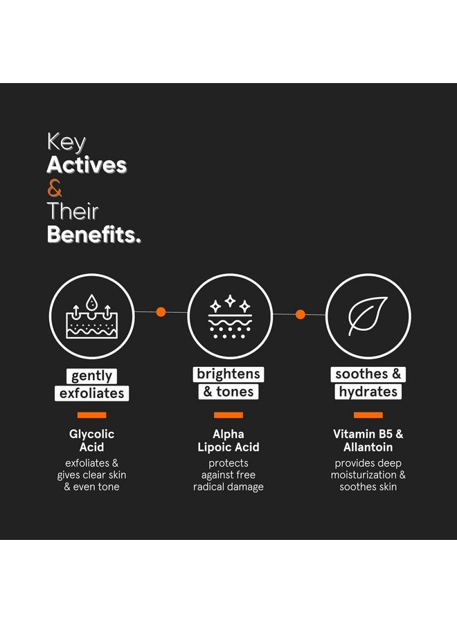 منيماليست غسول الوجه المفتح 7% Ala & Aha مع فيتامين B5 للترطيب وحمض الجليكوليك للتقشير وحمض ألفا ليبويك لبشرة متوهجة | للرجال والنساء | 100 مل  - Image 3
