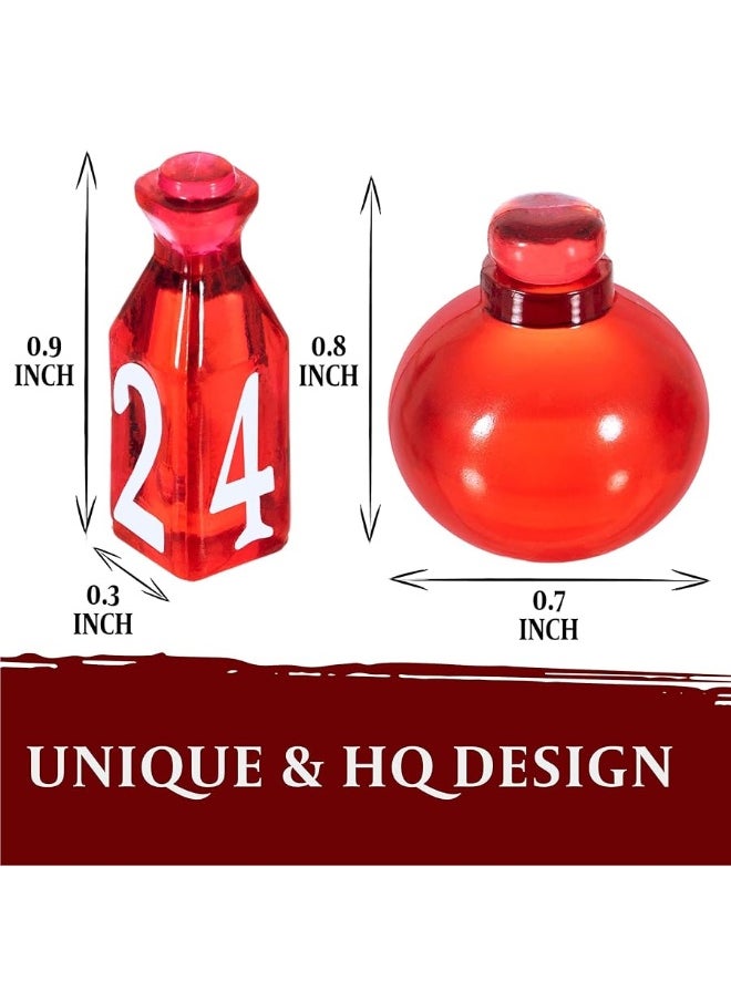 lynx - 15 DND Healing Potion Tokens and Each Potion Level Has a Color Matching D4 Dice Set to Easily Track  Roll for Your DD Potions  Dungeons and Dragons Role Playing Gift RPG Accessories Markers - Image 1