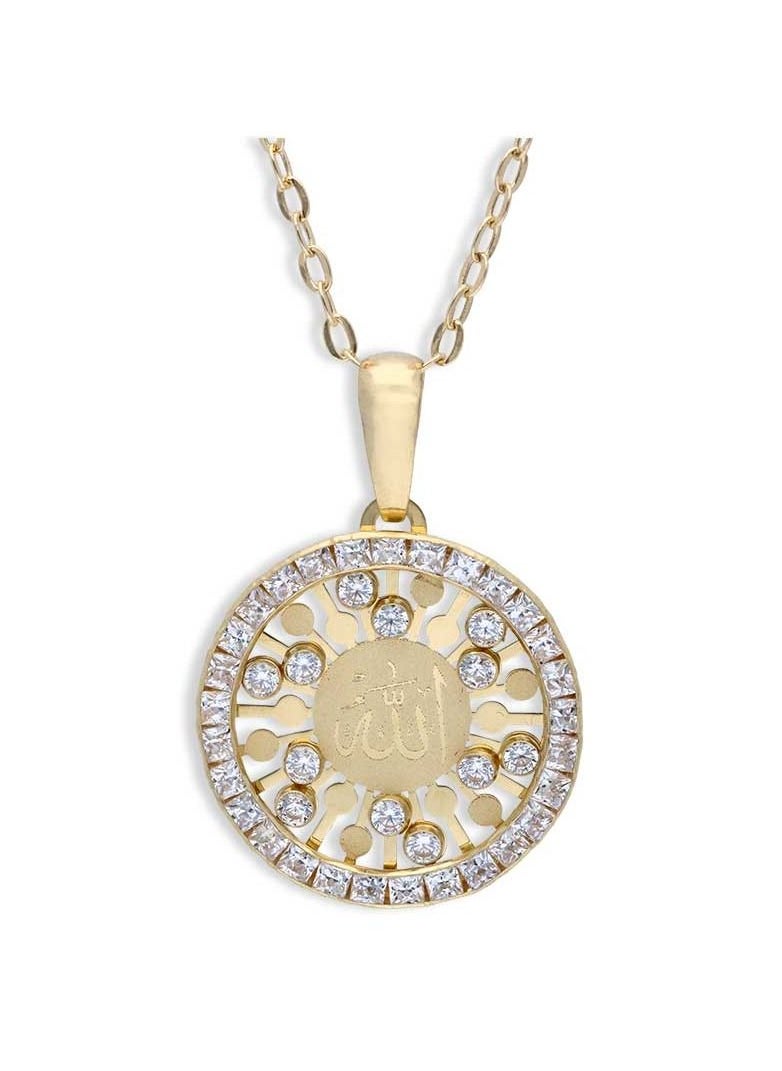 FK Jewellers - Gold Necklace (Chain with Allah Pendant) 18KT - FKJNKL18KU1148 - Image 1