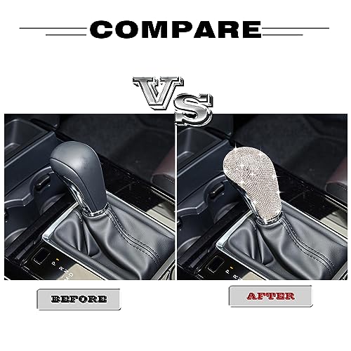 ZSJO Fit Mazda Gear Box Shifter Bling Crystal Accessory Interior Cover Fit Mazda 3 20192023 CX30 20202023 Gear knob A - Image 3