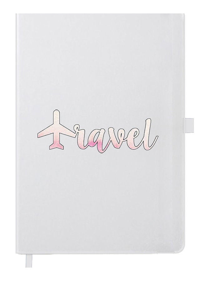 Theodor Designer A5 Thick White Hardcover Notebook Travel - Image 1