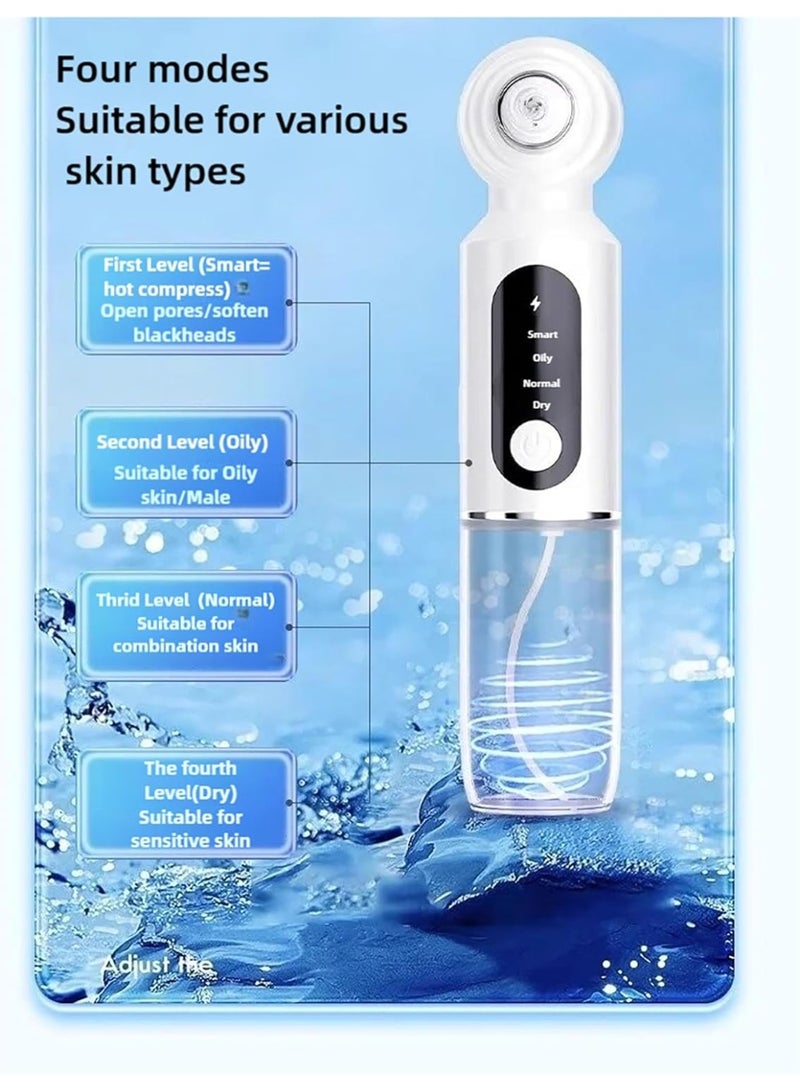 FDTY Blackhead Remover Tools, Electric Black Head Vacume Removal Tool with Hot Compress, 4 Adjustments Blackhead Remover Vacuum for Women, USB Pore Cleaner with 6 Suction Cups - Image 2