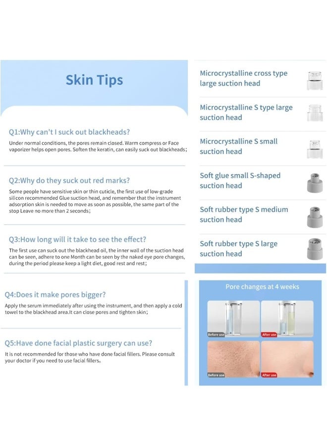 FDTY Blackhead Remover Tools, Electric Black Head Vacume Removal Tool with Hot Compress, 4 Adjustments Blackhead Remover Vacuum for Women, USB Pore Cleaner with 6 Suction Cups - Image 3