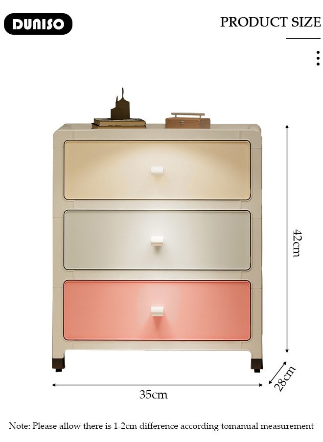 Plastic Storage Drawers 3 Layers, Large Capacity Toys Storage Cabinet with 4 Wheels, Multipurpose Durable Lightweight PP Home Drawer Storage Cabinet,  Multi Color Mix Drawers for Kitchen, Bedroom, Bathroom, Living Room - pzsku/ZE28CDCFB8E6177A30E32Z/45/_/1729144762/e46d4b64-497f-463c-9560-1866137af451