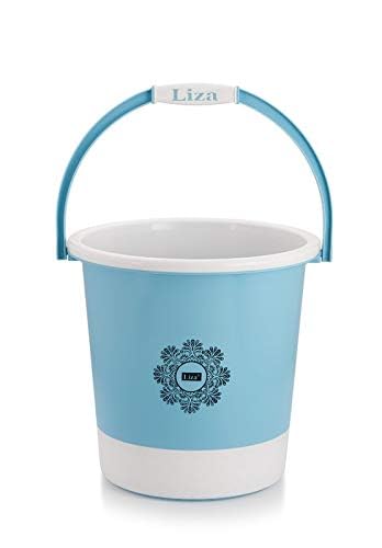 Liza Liza Falcon 3 Piece Plastic Bathroom 20 LTR Bucket, Mug & Comfortable Stool Set, Blue - Image 4