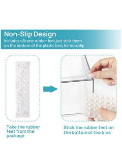 ZIMNEST 4 Pack Clear Plastic Stackable Makeup Organizer Box Drawers, 4.4''(11.2 cm) Tall Acrylic Storage Boxes for Bathroom Vanity, Undersink, Kitchen Cabinets, Pantry Organization  - Image 4