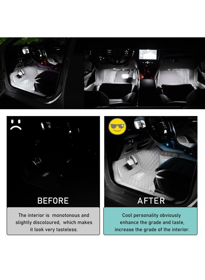 Yourkar Car LED Strip Light, 24 LED Interior Under Dash Atmosphere Lights with Cigarette Lighter, Vehicle Decor Lamp Ambient Night Light Strip Lighting, Universal Car Accessories (White) - Image 5