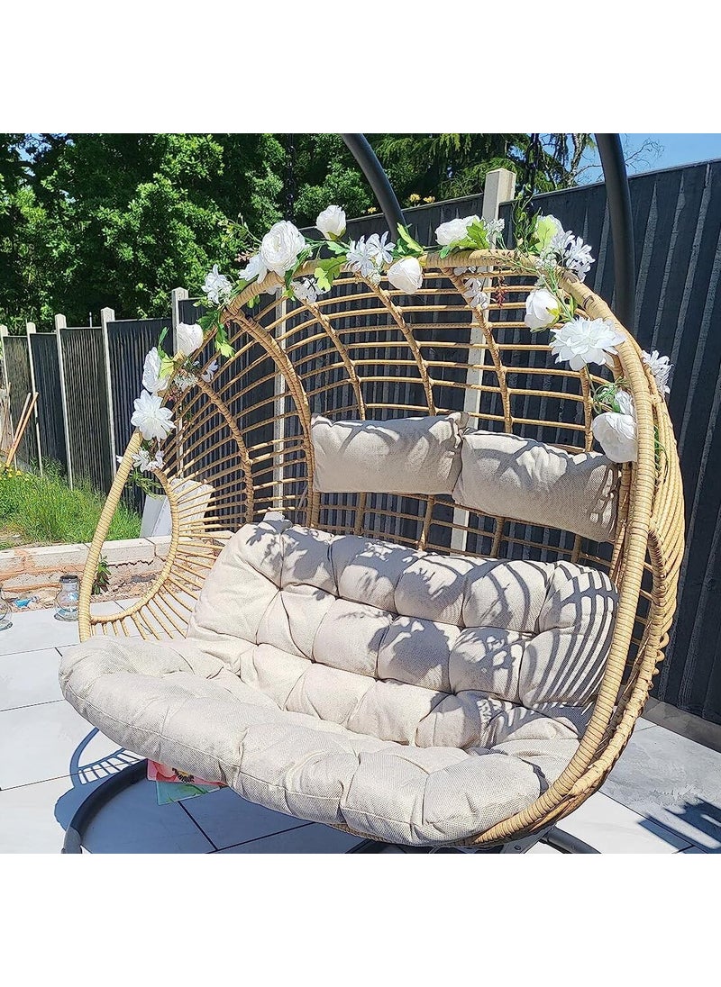 OrgMemory Peony Garland  OrgMemory Rose Flower Vine  6' Floral Garland for Wedding Decor Home Table Runner Mantle Decoration (Ivory Peony Garland)  - Image 4
