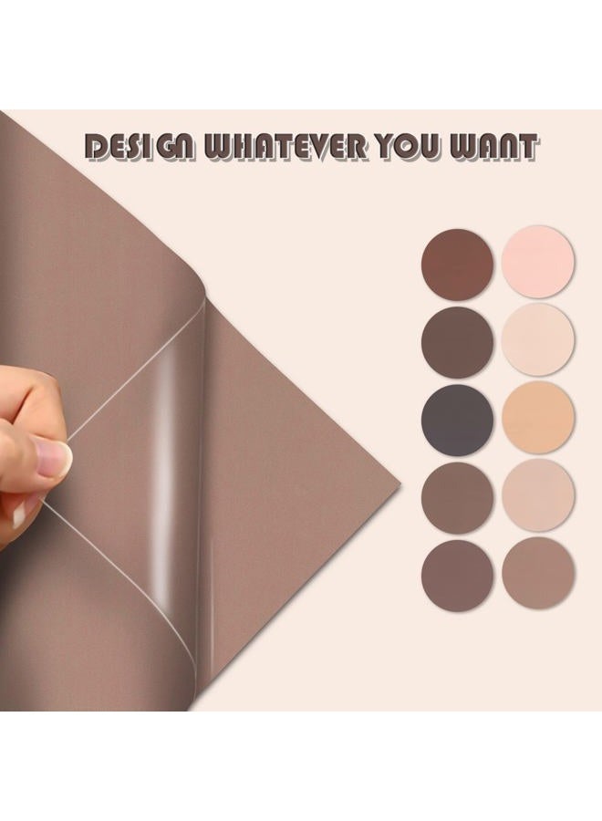 Tintnut Skin Tone Heat Transfer Vinyl - 10 Sheets Bundle 10x12 Inch Cream Barely Beige Iron on Vinyl Brown Tan HTV Vinyl Craft Cutter DIY T-Shirts Clothing Bags - Image 2