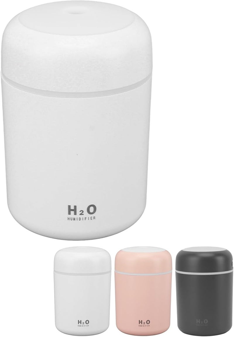 BORDSTRACT USB Mini Humidifier for Car, Colorful Lighting, Portable Car Air Freshener, Mute Diffuser Humidifier(white) - Image 1