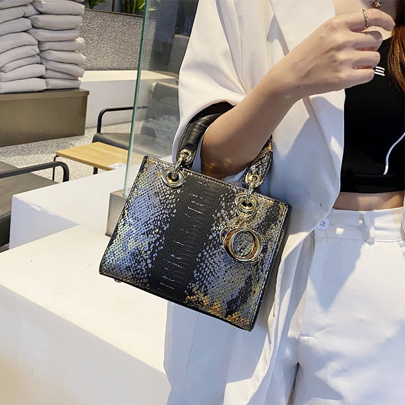 Women'S Bag Handbag Women'S 2023 New Fashionable Snake Pattern Daffy Bag Genuine Leather Texture High-End Shoulder Crossbody Bag - Image 2