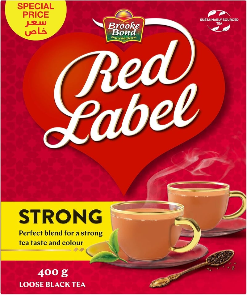Brooke Bond Red Label Strong Black Loose Tea, 400G - Image 1