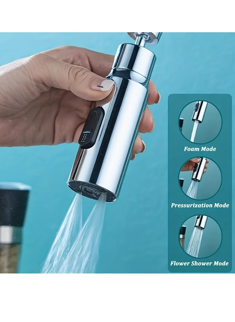 Generic 1pc Silvery Copper Splash-proof Faucet, Kitchen Washbasin Faucet Filter Mouth, Home Water Splash-proof Extension  - Image 1