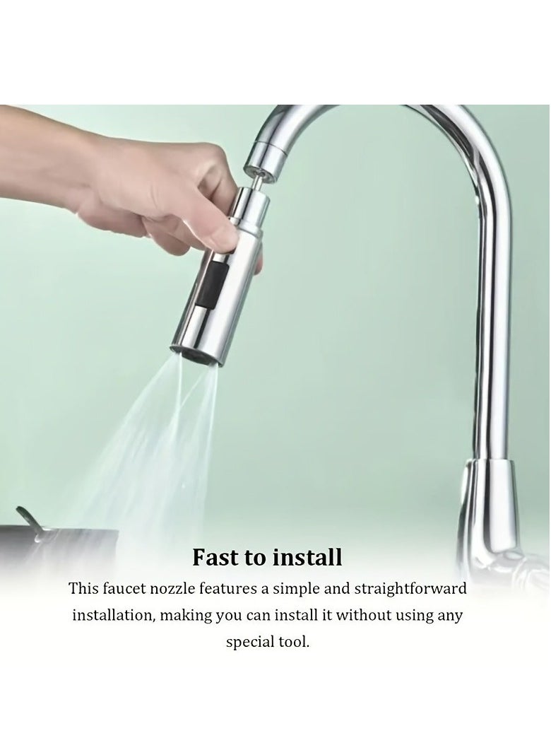 Generic 1pc Silvery Copper Splash-proof Faucet, Kitchen Washbasin Faucet Filter Mouth, Home Water Splash-proof Extension  - Image 3
