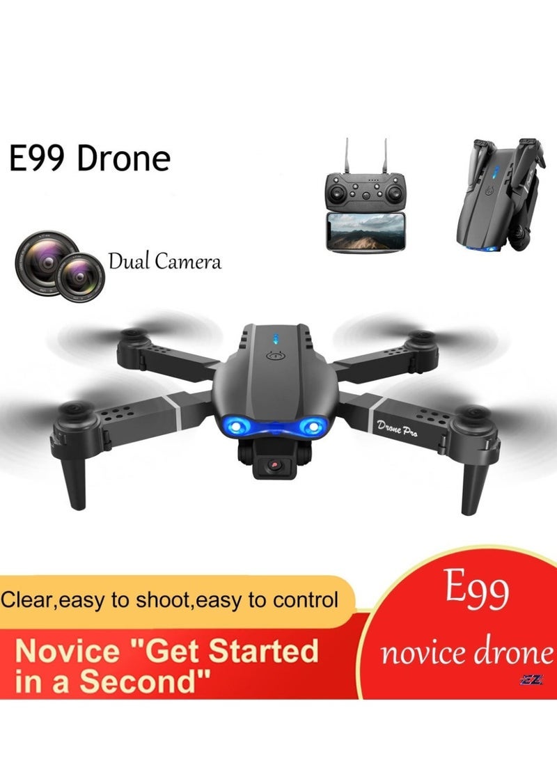 Gravity E99 Pro Professional Entry-Level Drone, Dual Camera FPV WiFi, High Altitude Hovering, Outdoor Party Overhead Shot, Beginner Gift, Black - Image 2