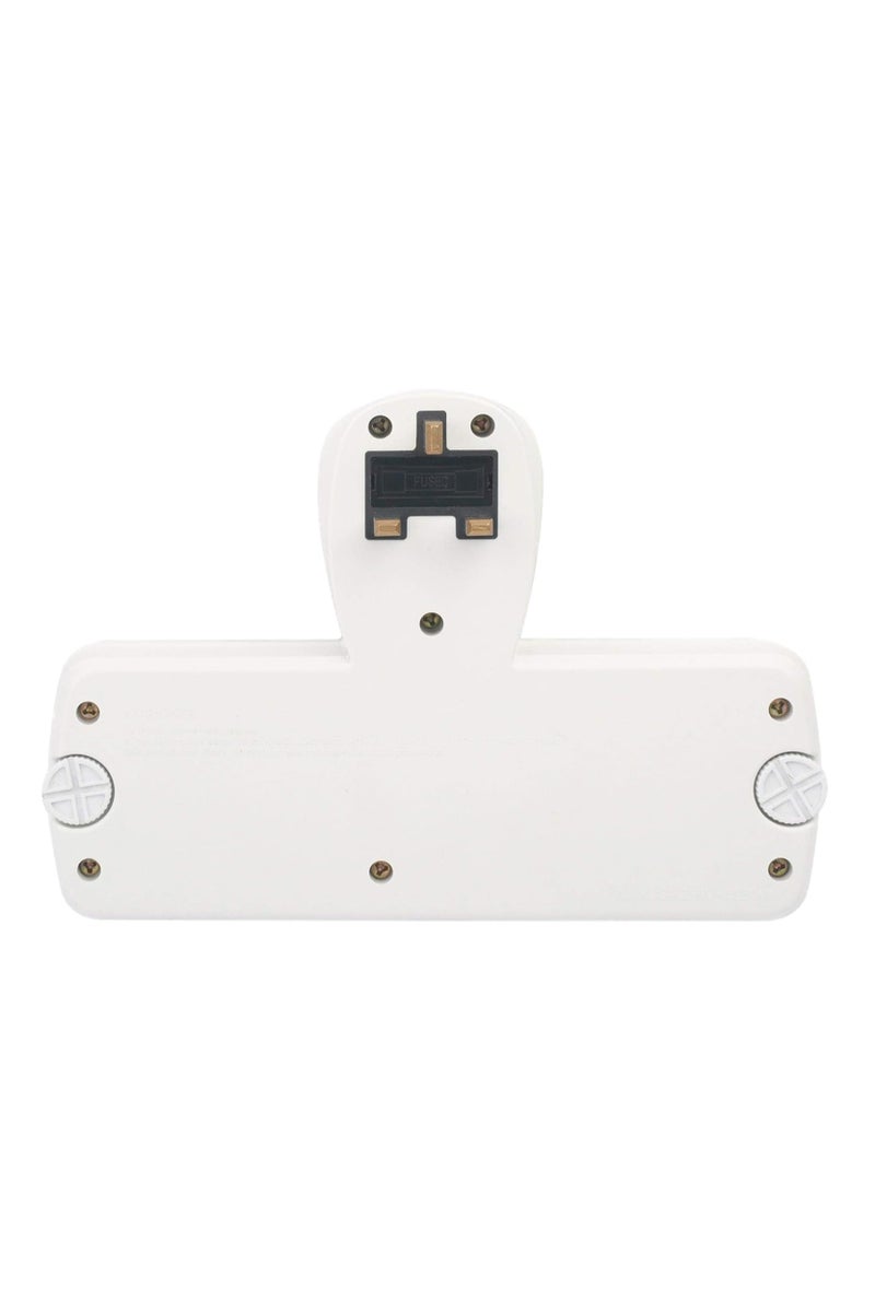 Terminator Terminator Power Strip with 3 Universal Sockets, 2 USB Charging Ports, White - Image 3