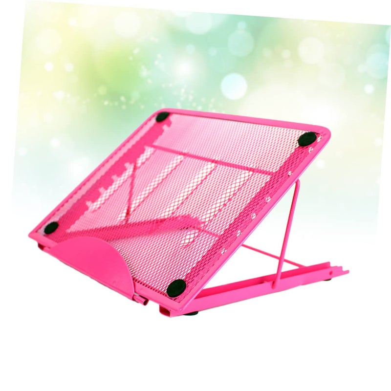Pink Laptop Vertical Stand Cooling Pad Portable Desktop Bracket Notebook Support - Image 3