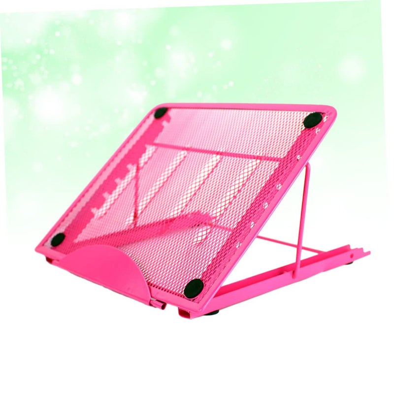 Pink Laptop Vertical Stand Cooling Pad Portable Desktop Bracket Notebook Support - Image 5