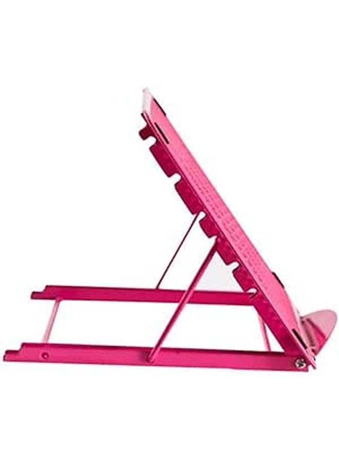 Pink Laptop Vertical Stand Cooling Pad Portable Desktop Bracket Notebook Support - Image 1
