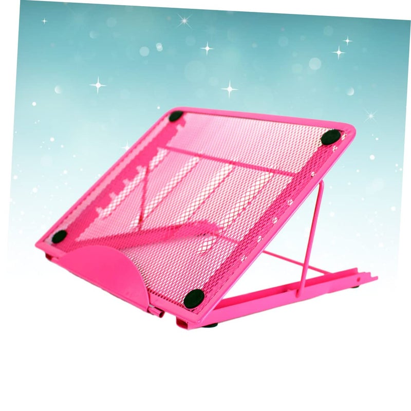 Pink Laptop Vertical Stand Cooling Pad Portable Desktop Bracket Notebook Support - Image 4