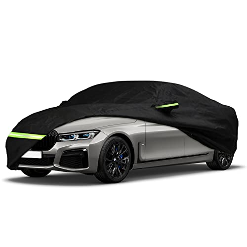 YIXIN Waterproof 210T Car Covers for BMW 7 Series 20102026 Fit 100 Waterproof with Windproof Strap Single Door Zipper for BMW 728i 730i 740i 750i 730li 740li 750li 760li - Image 1