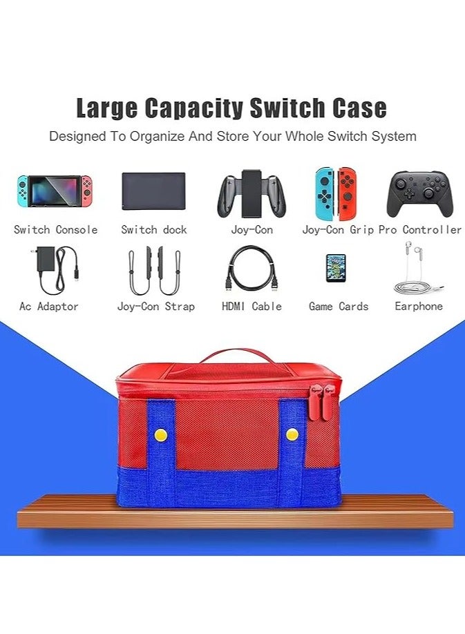 Swich Carrying Case, Game Storage Case is compatible with Nintendor Swiki/Swich Olid Softshell Protective Travel Case for controllers and accessories
